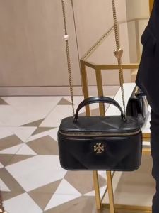 Mini cowhide makeup bag three-dimensional diamond-shaped handbag box-style crossbody bag shoulder bag old-fashioned floral storage box