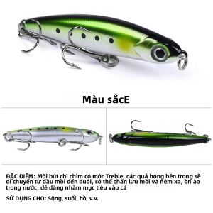Proberos Chìm Bút Chì Mồi 1/6 Bộ Thép Không Gỉ & PVC Bơi Hình Chữ Z 3D Mắt Cá Hành Động Sống Động Như Thật Cho Đại Dương Sông & Câu Cá Hồ