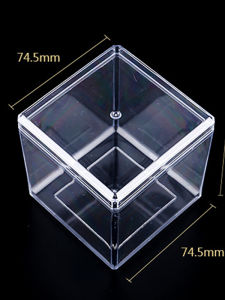 Sealed Hard Plastic Transparent Box Square Food Grade Tea Cookie Baking Handmade Pastry Small Candy Box with Lid