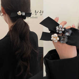 ริบบิ้นผูกผมปมผีเสื้อหอยนางรมสำหรับผู้หญิง ยางยืดทรงหัวเข็มขัดผูกผมแบบใหม่ปี 2024 ยางยืดสุดเก๋ไก๋สำหรับผู้หญิง