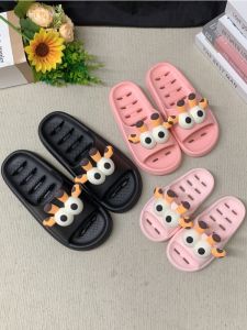 Adorable Deer Childrens Slippers Indoor Bathroom Hollow out Quick Dry Anti Slip Male Female Parent Child Lightweight Summer Sandals
