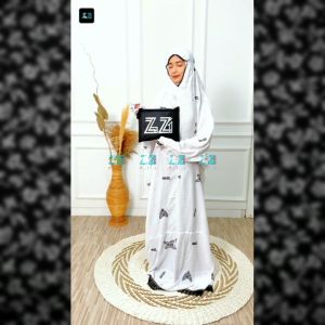 ZAHQA Mukena Terusan Dewasa Bordir Butterfly of Love