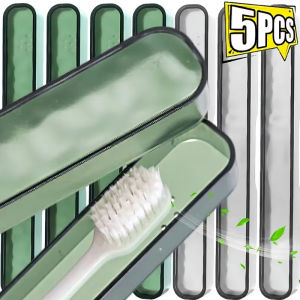 5PCS Portable Toothbrush Box Dust-proof Case Storage Holder Tooth Brushes Protector Cover Travel Camping Bathroom Accessories