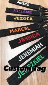 FawnG Handmade - Snap Hook Keychain Embroidery Bag Tag Custom