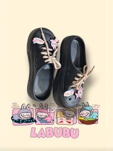 Sandal Sepatu Wanita Sepatu Wedges Sendal LABUBU Terbaru Best Seller Kekinian