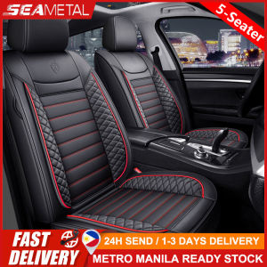 🇵🇭 SEAMETAL Leather Car Seat Cover Set Breathable Seat Mat Protector Car seat Cushion Universal for Toyota Honda Mitsubishi