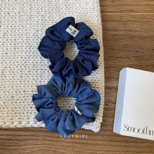 Korean Style Lazy Vintage Blue Jeans Elastic Hair Ties Simple Basic Hair Accessories Circular Shape Universal Fashion Jewelry