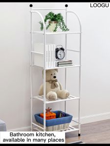 LOOGU 3/4/5 Layer Bathroom Rack Shelf Storage Organizer Bedroom Shoe Rack Toilet Washing Machine Rack