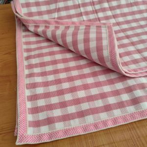 ผ้าฝ้ายแท้หนาพับได้หยาบผ้าปูที่นอนเด็กชุดที่นอนสําหรับฤดูร้อน Cooling นอนสบายผ้าห่มเด็ก