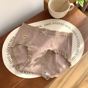 Large Size Womens Mid-Waist Cotton Underwear Triangle Panties Breathable Antibacterial Pure Cotton Crotch Home Clothes