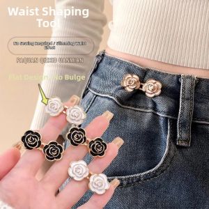 Anti-Glare Adjustable Waist Fastener Comfortable Chinese Style Camellia Button