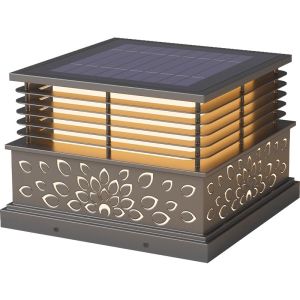 Solar Pillar Lights Outdoor Waterproof LED Wall Lamp Solar Energy Home Decor Lighting Fence Villa Gate Garden Door Courtyard