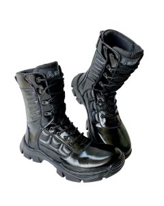 sepatu pdl army boots kulit kilap 047 aleus
