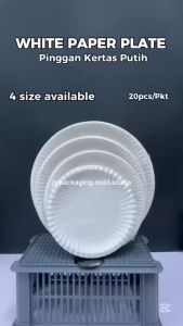 6"/ 7"/ 8"/ 9"Paper Plates 20‘s Disposable Paper Plates White Paper Plate Pinggan Kertas Putih
