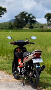 Striping Stiker Polet Motor Yamaha Fizr F1zr Fiz R Milenium 2000 Orange Stiker Kualitas Terbaik Termurah Barokah Sticker