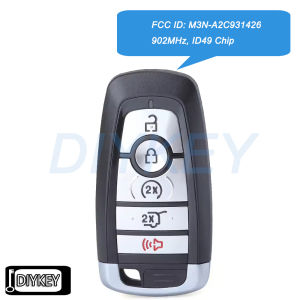 5Buttons Smart Remote Car Key Fob 902MHz ID49 Chip for Ford Expedition Explorer Escape Edgs ST 2017-2022 M3N-A2C931426 164-R8198