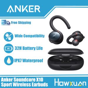 Anker Soundcore Sport X10 Bluetooth 5.2 Headphones Sports Rotating Ear Hooks Deep Bass IPX7 Waterproof Sweatproof Sport Earbuds