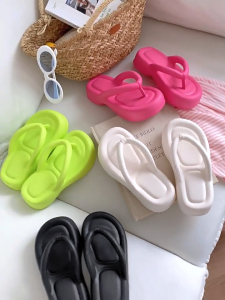 [Shoehaha🇲🇾] Womens High Heel Slim Leg Comfy Wear EVA Thick Sole Summer Outdoor Flip-Flop Waterproof Casual Slipper