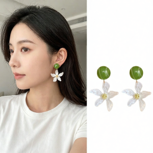 PINK EMPRESS | Bông Tai Thiết Kế Độc Đáo Phong Cách Thiên Nhiên Đa Năng Cho Mái Tóc Thon Gọn Mùa Hè