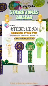 [10pcs] Stiker Idul Fitri Bulat Sticker Segel Hampers Lebaran Ramadhan Puasa Toples Eid Mubarak A