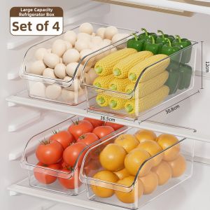 Transparent Food Storage Box For Refrigerator