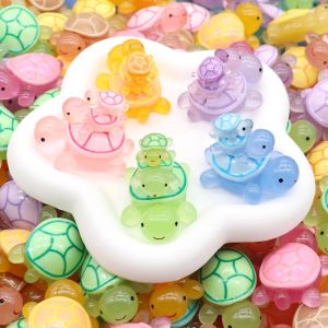 New Arrival Luminous Turtle Resin Match-up Little Wang Ba Blind Box Mini Disassembly Blind Bag Toy All Red Car Decoration...