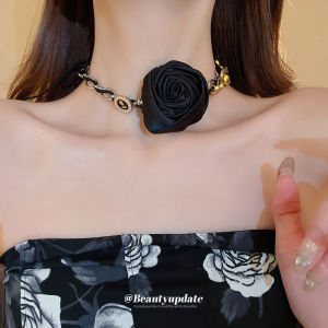 สร้อยคอรูปดอกไม้ไข่มุกเทียมหรูหรา สร้อยคอโซ่เกลียวแฟชั่น เครื่องประดับศิลปะวินเทจ สไตล์เกาหลี เครื่องประดับแฟชั่นสำหรับผู้หญิง