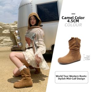 Josiny | Autumn Spring Retro Fleece Lined Platform Boots