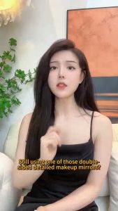 【ส่งจากกทม|พร้อมสต็อก】 กระจกแต่งหน้า LED ไฟสามสี กระจกแต่งหน้าพับได้ แสงธรรมชาติ กระจกขยายทรงกลม พกพาสะดวก กระจกมินิ สำหรับในร่มและกลางแจ้ง