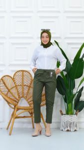 Celana Panjang Wanita Baggie & Jogger Cotton Stretch All Size