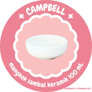 CAMPBELL Condiment Bowl | Porcelain Sauce Bowl | Mangkok Saus Keramik