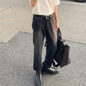 DAVID&ME | Loose Straight Retro High-Grade Mens Denim Pants 9/10 Length