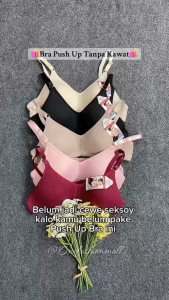 Onefashionmall BH Wanita Remaja Sport BH Bra Busa Push Up Tanpa Kawat Bahan Halus Pakaian Dalam Wanita Warna Polos High Quality Underwear Seamless BR087