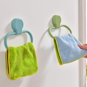 Swing Towel Ring Towel Rack Towel Holder Rack Sticky Towel Ring Wall Mounted Towel Rack Kitchen Bathroom Accessories