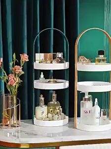 O-KAY 3 Layers Cosmetic Organizer Detachable Desktop Shelf Skin Care Products Bathroom Storage Rack