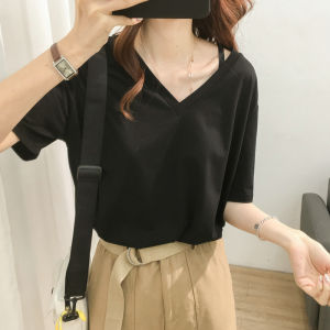 DVDK | Áo Thun V-Neck Tay Ngắn Phong Cách Slim Mềm Mại Thoáng Mát