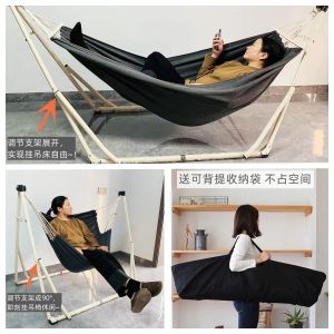 Foldable Stand Hammock Floor Swing Glider Indoor Home Balcony Outdoor Camping Anti-Rollover Kids to Swing