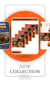 5PCS Indomie Mie Instan Kuah Rawon Pedas Mercon Kuliner Indonesia