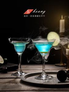 Crystal Whiskey Glasses Set High Foot Creative Cocktail Cups Combination Popular Bar Ins Style Pure Color European Design