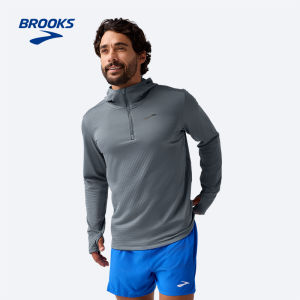 Brooks | Thermal Hooded Long Sleeve Sport Top with Reflective Strips