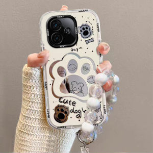 Applicable to Iqooz9 Phone Case: Iqooz9x New Cartoon Z9turbo Women's Drop-Resistant Ins Style Best Selling Cute Refreshing Niche Style Transparent All-Inclusive Dogs Paw Mirror Simple Protective Cover