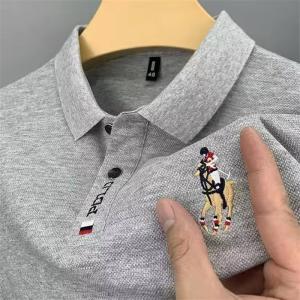 Pure Cotton Short Sleeve Polo Shirt Mens Summer Trendy Half Sleeve Basic T-Shirt Simple Color Youth Casual Fashion Top