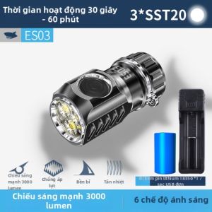 SMILING SHARK | Đèn Pin Mini Cao Cấp 3000LM