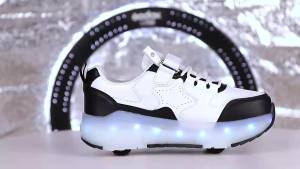 Kid Led Sneakers USB Charging Luminous Shoes Outdoor Sport Roller Skates Children Four Wheels Boys Girls Casual Shoes Glowing