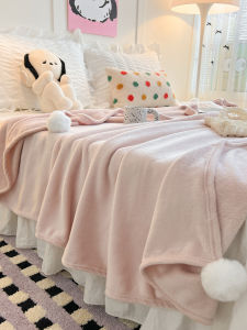 Double-Sided Milk Velvet Blanket Coral Velvet Office Nap Shoulder Wrap Single Person 1.5m Sofa Bedding Small Blanket
