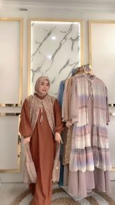 Moana Dress Set 3in1 Setelan Wanita Gamis Set Terbaru Eid Series