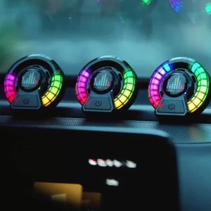 [2910 People Collection ] Shouge New Car Air Freshener Ambient Light Car Perfume Air Vent Smart Pickup Light Aromatpy Rhythm Light