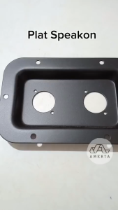 PLAT SPEAKON 2 LUBANG MODEL OVAL