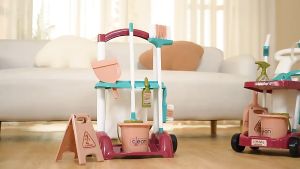 Bộ đồ chơi mô phỏng bộ dụng cụ dọn dẹp vệ sinh dành cho trẻ em