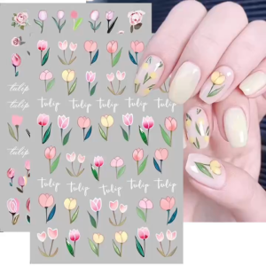 Decal Dán Móng Hoa Tulip – Sticker Nail Nghệ Thuật B158Thanh Lịch